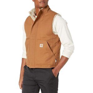 Carhartt Flame-Resistant Duck Sherpa-Lined Vest Mens XL Beige Durable Workwear